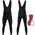 Spodnie rowerowe z szelkami Rogelli Fobello czarne - 3XL