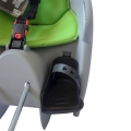 Fotelik rowerowy Hamax Kiss szaro-zielony + adapter na ramę