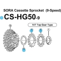 Koronka kasety Shimano SLX CS-HG80-9 - 14z
