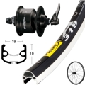 Mavic A 319 Koło przednie 28 z prądnicą 6V/3W V-Brake Shimano DH 3N72 czarne