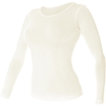 Koszulka damska z długim rękawem Brubeck Comfort Wool kremowa - XL