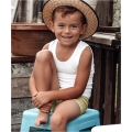 Bezrękawnik chłopięcy Brubeck Comfort Cotton Junior biały