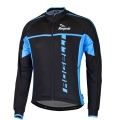 Koszulka rowerowa z długim rękawem Rogelli Umbria 2.0 czarno-niebieska
