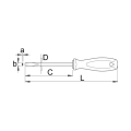 Śrubokręt płaski Unior 605TBI - 1,0x5,5x125
