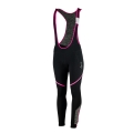 Spodnie rowerowe damskie z szelkami Rogelli Carou 2.0 czarno-różowe - XL