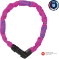 Abus Tresor 1385 75cm Zapięcie do roweru łańcuch na szyfr pink