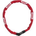Abus Steel O Chain 4804C 75cm Zapięcie rowerowe łańcuch na szyfr red