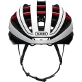 Kask rowerowy Abus Aventor biało-czerwony