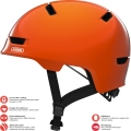 Kask rowerowy Abus Scraper Kid 3.0 pomarańczowy