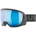 Uvex Contest FM Gogle narciarskie black mat z szybą mirror blue clear