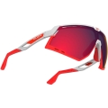 Okulary rowerowe Rudy Project Defender RP Optics biało-czerwone