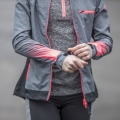 Kurtka Rogelli Dynamic damska do biegania szaro różowa