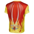 Koszulka rowerowa dziecięca XLC JE-S16 czerwono-żółta