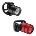 Zestaw lampek rowerowych Lezyne LED Femto Drive czarny-czerwony