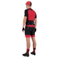 Koszulka rowerowa Rogelli Ray czarno-czerwona - XXL