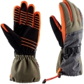 Rękawice narciarskie Viking Tuson khaki-pomarańczowe - 7