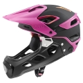 Kask rowerowy Fullface Uvex Jakkyl HDE 2.0 czarno-różowy