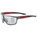 Okulary rowerowe Uvex Sportstyle 706 szaro-czerwone