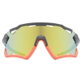 Okulary rowerowe Uvex Sportstyle 228 szaro-pomarańczowe