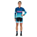 Bluza rowerowa damska Rogelli Impress niebiesko-różowa