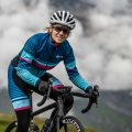Kurtka rowerowa damska Rogelli Impress niebiesko-różowa