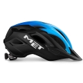 Kask rowerowy MET Crossover czarno-niebieski - XL