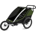Przyczepka dziecięca Thule Chariot Cab 2 czarno-zielona