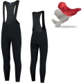 Spodnie rowerowe z szelkami Rogelli Essential czarne