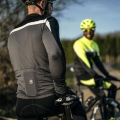 Koszulka rowerowa z długim rękawem Rogelli Course czarno-szara