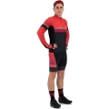 Koszulka rowerowa z długim rękawem Rogelli Hero czarno-czerwona