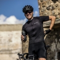 Koszulka rowerowa Rogelli Weave czarno-szara