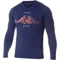 Koszulka termoaktywna z długim rękawem Brubeck Merino Outdoor Wool niebieska
