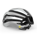 Kask rowerowy MET Trenta 3K Carbon MIPS biało-srebrny