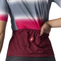 Koszulka rowerowa damska Castelli Dolce szaro-bordowa