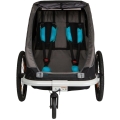 Przyczepka dziecięca Hamax Traveller Twin czarno-szara