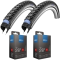 Komplet opon i dętek Schwalbe Marathon Plus Tour Reflex Presta