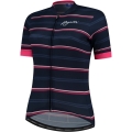 Koszulka rowerowa damska Rogelli Stripe granatowa - L