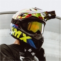 Kask cross IMX FMX-02 żółto-niebieski