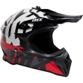 Kask cross IMX FMX-02 biało-czerwony