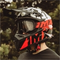 Kask cross IMX FMX-02 biało-czerwony