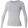 Koszulka damska z długim rękawem Brubeck Comfort Wool popielata - XL