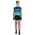 Koszulka rowerowa damska Rogelli Impress niebiesko-różowa