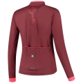Kurtka rowerowa damska Rogelli Essential bordowo-koralowa - M