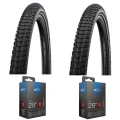 Komplet opon i dętek Schwalbe Marathon Plus Tour 28 Smart Dualguard Reflex SV17