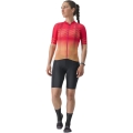 Koszulka rowerowa damska Castelli Climbers 2.0 czerwono-pomarańczowa