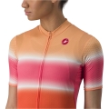 Koszulka rowerowa damska Castelli Dolce pomarańczowo-czerwona