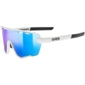 Okulary rowerowe Uvex Sportstyle 236 S Set biało-niebieskie
