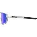 Okulary rowerowe Uvex Sportstyle 236 S Set biało-niebieskie