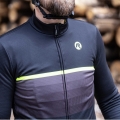 Koszulka rowerowa z długim rękawem Rogelli Hero II czarno-żółta