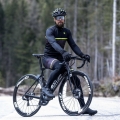 Koszulka rowerowa z długim rękawem Rogelli Hero II czarno-żółta